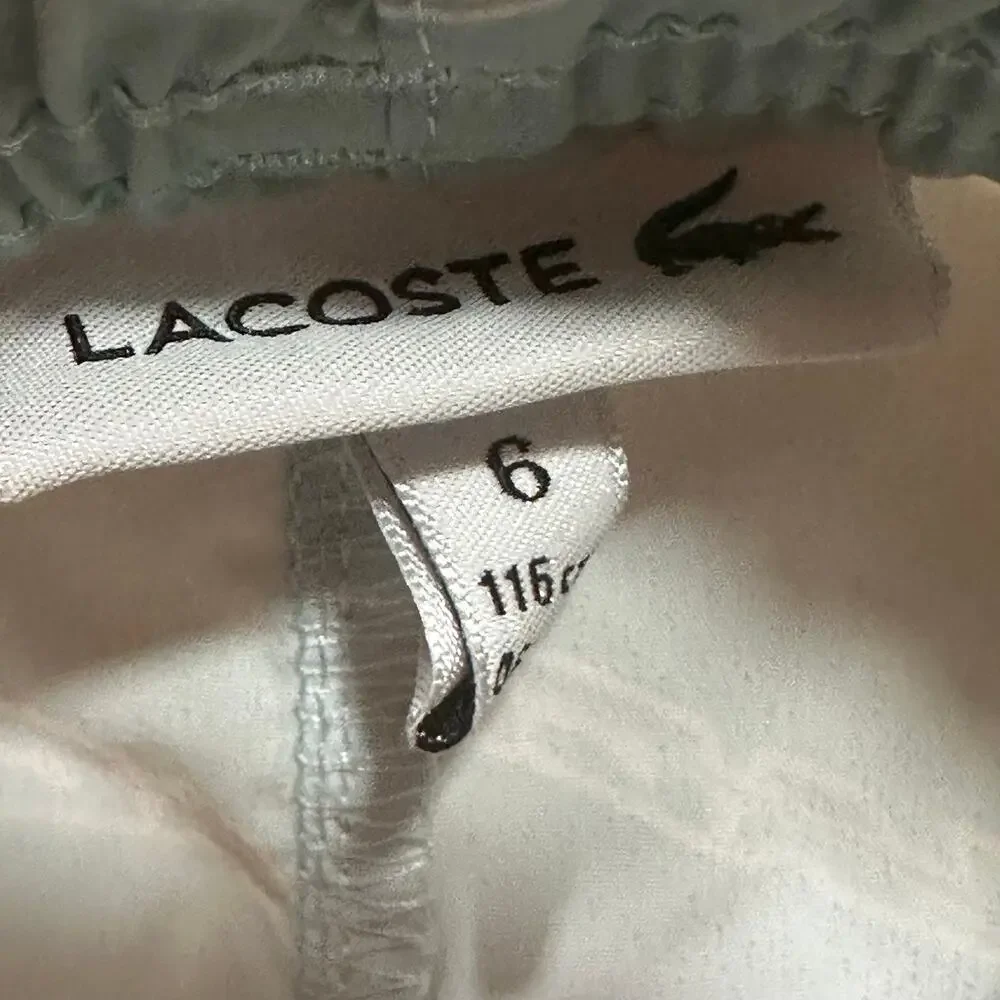 Boys Lacoste Swim Trunks sz 6 Lacoste Logo Shorts